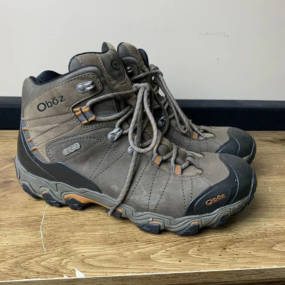 Oboz Boots Men Size 10.5 Brown Bridger Bdry Insulated Waterproof Hiking